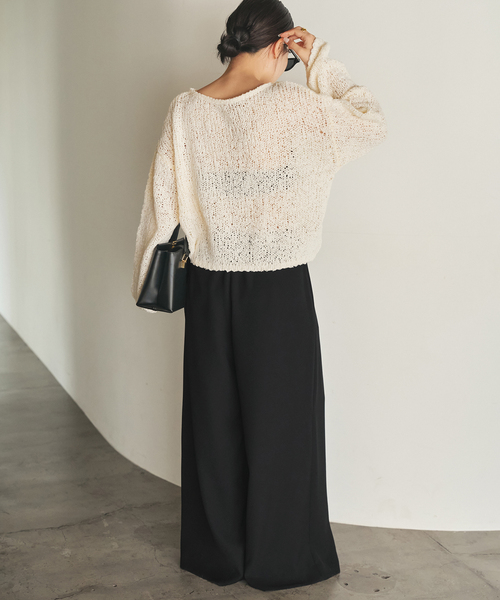 plage（プラージュ）の「《追加》washable Flare パンツ（その他パンツ・レディース・ホワイト/ブラック・34/36/38）」の10枚目の写真