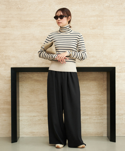 plage（プラージュ）の「《追加》washable Flare パンツ（その他パンツ・レディース・ホワイト/ブラック・34/36/38）」の21枚目の写真