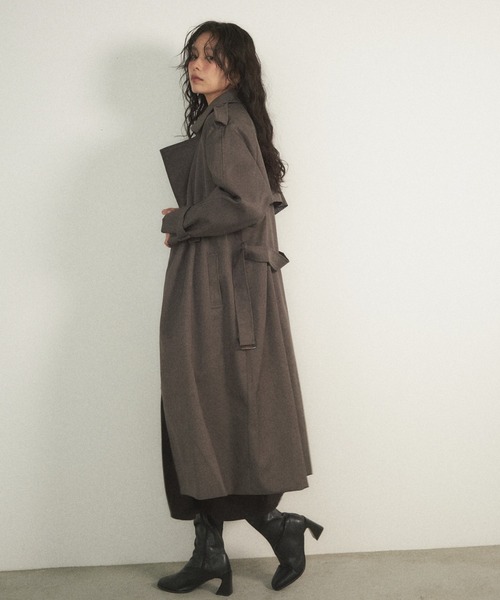 Shelly island（シェリーアイランド）の「ロングトレンチコート（トレンチコート・レディース・ベージュ/ブラック/グレー・FREE）」の13枚目の写真