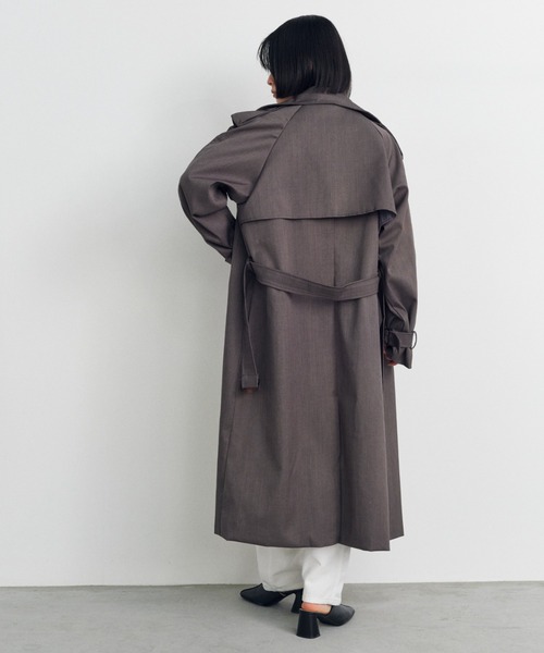 Shelly island（シェリーアイランド）の「ロングトレンチコート（トレンチコート・レディース・ベージュ/ブラック/グレー・FREE）」の11枚目の写真