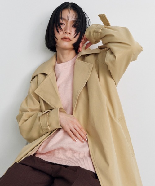 Shelly island（シェリーアイランド）の「ロングトレンチコート（トレンチコート・レディース・ベージュ/ブラック/グレー・FREE）」の9枚目の写真