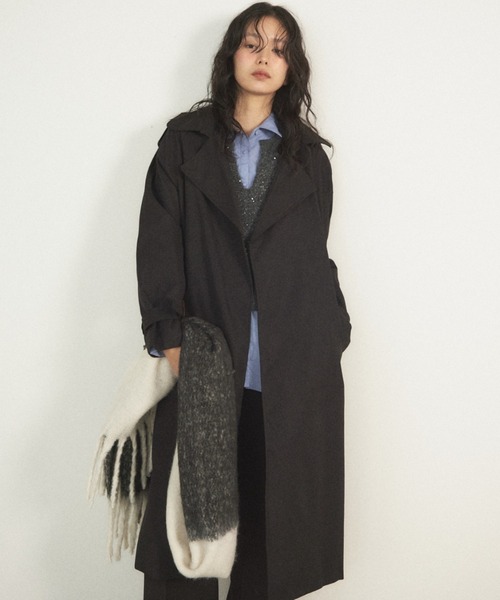 Shelly island（シェリーアイランド）の「ロングトレンチコート（トレンチコート・レディース・ベージュ/ブラック/グレー・FREE）」の20枚目の写真