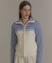 ANC TWO-WAY COLORING ZIP-UP_SKY BLUE