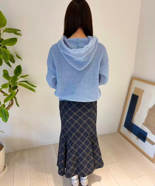 mebole(メボレ)の「Cozy Hood Cardigan(カーディガン/ボレロ・レディース・グレー/ブルー/ブラウン・FREE)」の20枚目の写真