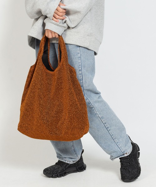 SVEC（シュベック）の「AT / ラメトートバッグ（トートバッグ・レディース・グリーン/パープル/オレンジ/ブルー/シルバー/ブラック/アイボリー/イエロー/ピンク・FREE）」の8枚目の写真