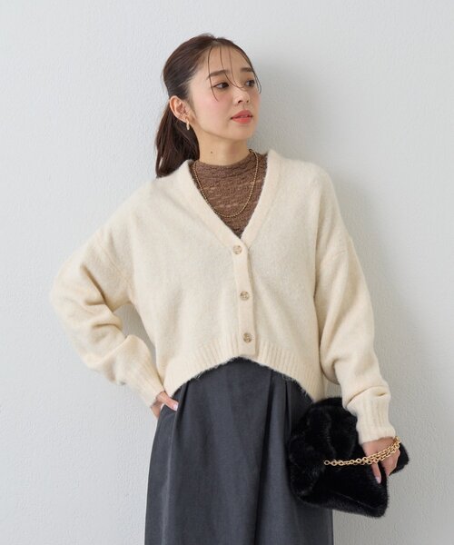 un dix cors（アンディコール）の「《大人可愛い◎》ストレッチレースハイネックプルオーバー（Tシャツ/カットソー・レディース・ブラック/モカ/アイボリー・FREE）」の17枚目の写真