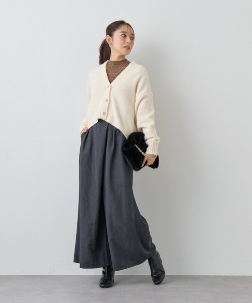 un dix cors（アンディコール）の「《大人可愛い◎》ストレッチレースハイネックプルオーバー（Tシャツ/カットソー・レディース・ブラック/モカ/アイボリー・FREE）」の19枚目の写真