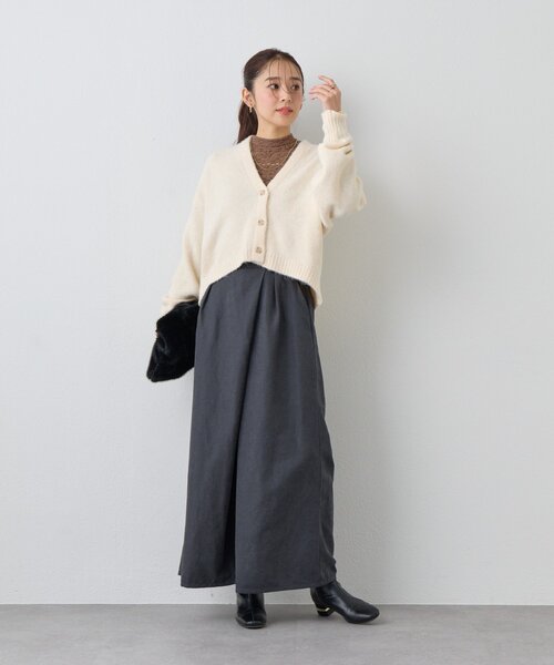 un dix cors（アンディコール）の「《大人可愛い◎》ストレッチレースハイネックプルオーバー（Tシャツ/カットソー・レディース・ブラック/モカ/アイボリー・FREE）」の22枚目の写真