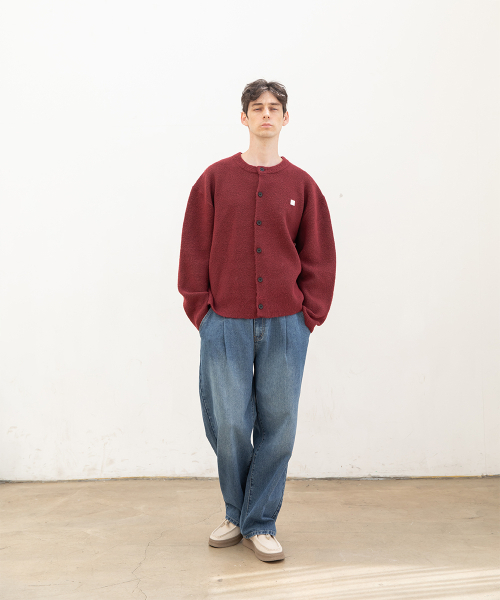 CHAMBROS（チャンブロス）の「ラウンドネッククロップニットカーディガン[バーガンディ]（カーディガン/ボレロ・レディース・その他・MEDIUM/LARGE/X-LARGE）」の3枚目の写真