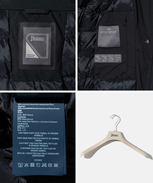 HERNO(ヘルノ)の「HERNO 2 LAYER PRO METEO DOWN COAT ヘルノ 2レイヤー プロメテオ ダウンコート(その他アウター・レディース・ブラック/ネイビー・42/44/40/38)」の17枚目の写真
