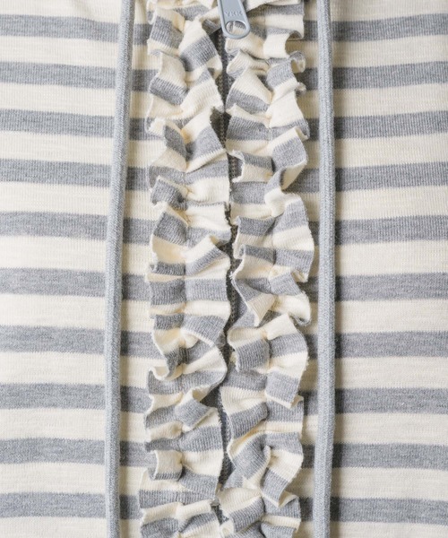 GIUNON（ジウノン）の「reversible drawstring zip hoodie / リバーシブルドロストジップフーディー（パーカー・レディース・グレー/ネイビー・FREE）」の8枚目の写真