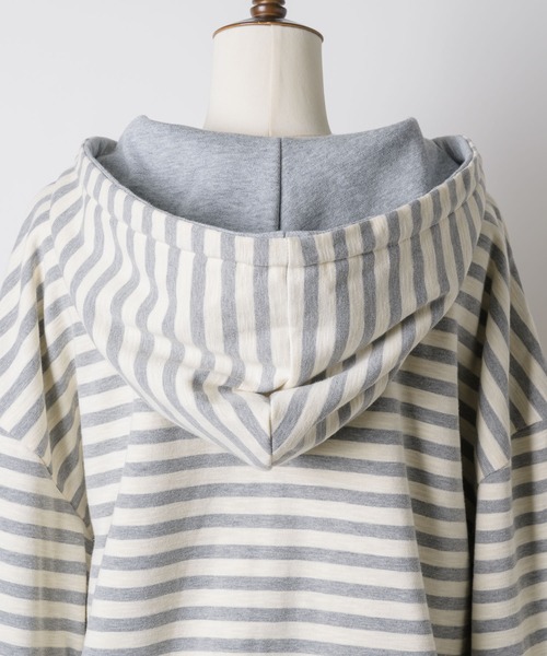 GIUNON（ジウノン）の「reversible drawstring zip hoodie / リバーシブルドロストジップフーディー（パーカー・レディース・グレー/ネイビー・FREE）」の14枚目の写真