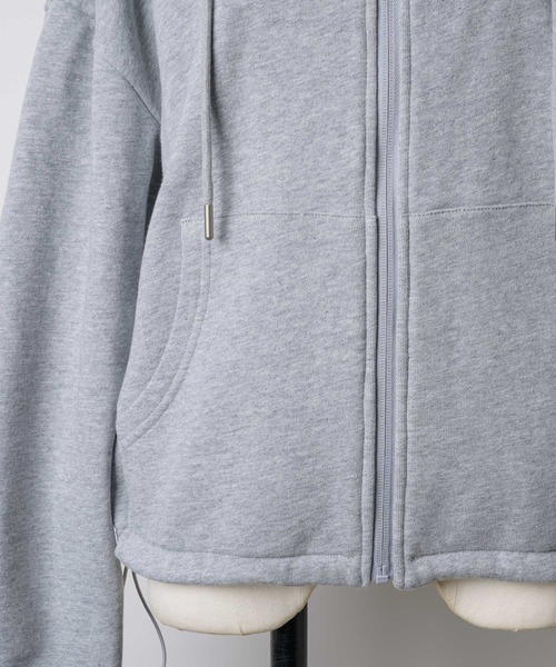 GIUNON（ジウノン）の「reversible drawstring zip hoodie / リバーシブルドロストジップフーディー（パーカー・レディース・グレー/ネイビー・FREE）」の22枚目の写真