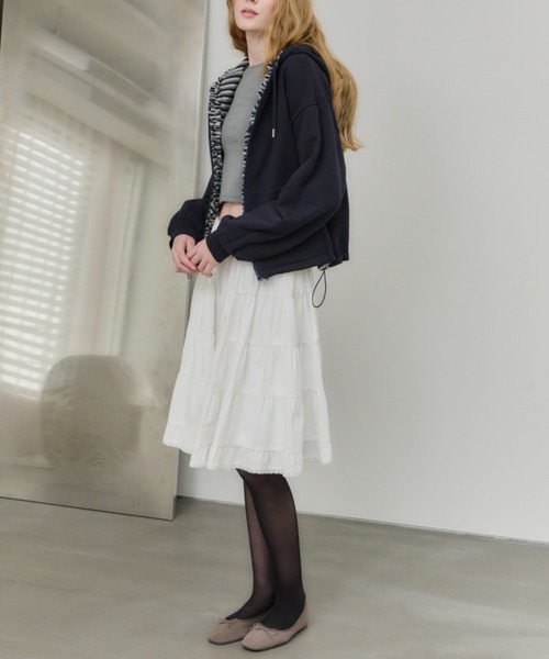 セール】reversible drawstring zip hoodie / リバーシブルドロスト
