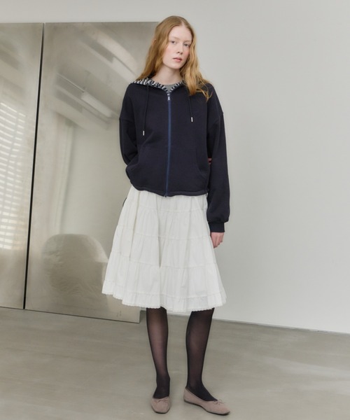 セール】reversible drawstring zip hoodie / リバーシブルドロスト