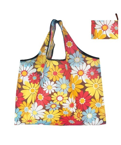 VIBGYOR Women（ヴィブジョー　ウィメン）の「【urge select】レトロ柄  折りたたみ コンパクト ショッピングバッグ/エコバッグ（エコバッグ/サブバッグ・レディース・その他1/その他2/その他3・MEDIUM/LARGE）」の3枚目の写真