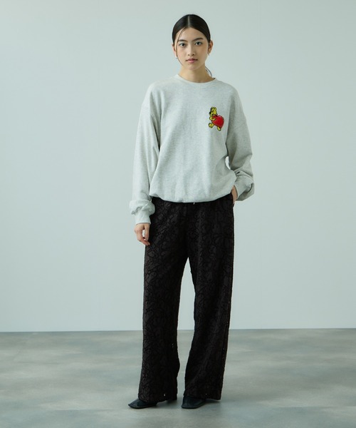 VICKY（ビッキー）の「ブラッシュレースイージーワイドパンツ≪手洗い可能≫（その他パンツ・レディース・オフホワイト/ブラック・M）」の15枚目の写真