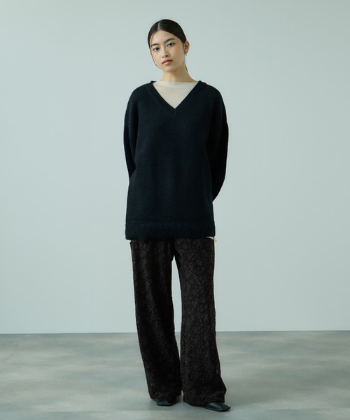 VICKY（ビッキー）の「ブラッシュレースイージーワイドパンツ≪手洗い可能≫（その他パンツ・レディース・オフホワイト/ブラック・M）」の16枚目の写真