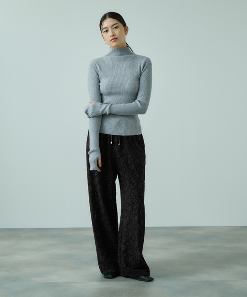 VICKY（ビッキー）の「ブラッシュレースイージーワイドパンツ≪手洗い可能≫（その他パンツ・レディース・オフホワイト/ブラック・M）」の17枚目の写真