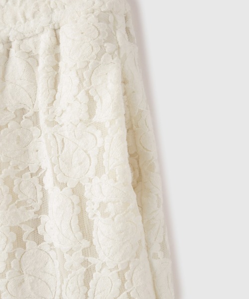 VICKY（ビッキー）の「ブラッシュレースイージーワイドパンツ≪手洗い可能≫（その他パンツ・レディース・オフホワイト/ブラック・M）」の6枚目の写真