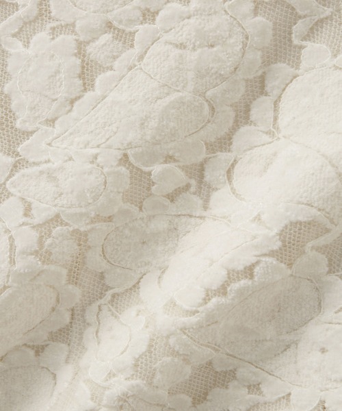 VICKY（ビッキー）の「ブラッシュレースイージーワイドパンツ≪手洗い可能≫（その他パンツ・レディース・オフホワイト/ブラック・M）」の8枚目の写真