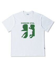 EXERCISE（エクササイズ）の「Runner Puzzle Piece T-SHIRT_WHITE GREEN（Tシャツ/カットソー）」