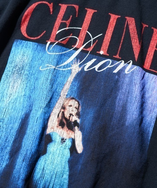 THRIFTY LOOK(スリフティールック)の「THRIFTY LOOK スリフティルック / THRIFTY"CELINE DION"TEE セリーヌ・ディオン(Tシャツ/カットソー・メンズ・ブラック・LARGE/MEDIUM/X-LARGE)」の4枚目の写真
