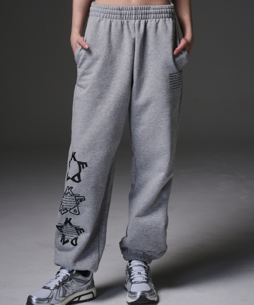 KENDA STAR HOOD TRAINING PANTS (MELANGE)（スウェットパンツ