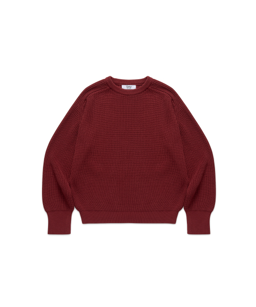 FLAWSROOM(フローズルーム)の「Burgundy Cotton Pullover(ニット/セーター・メンズ・その他・SMALL/MEDIUM/LARGE)」の1枚目の写真