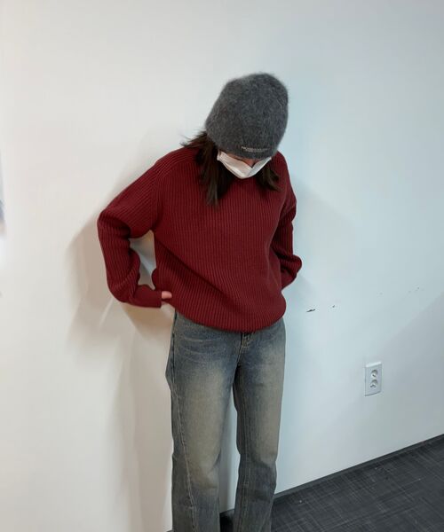 FLAWSROOM(フローズルーム)の「Burgundy Cotton Pullover(ニット/セーター・メンズ・その他・SMALL/MEDIUM/LARGE)」の4枚目の写真