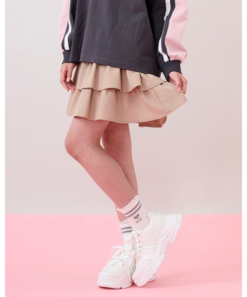 セール】ハートバックルベルトつきティアードスカパン（その他パンツ