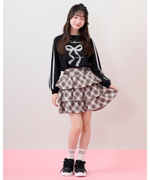 セール】ハートバックルベルトつきティアードスカパン（その他パンツ