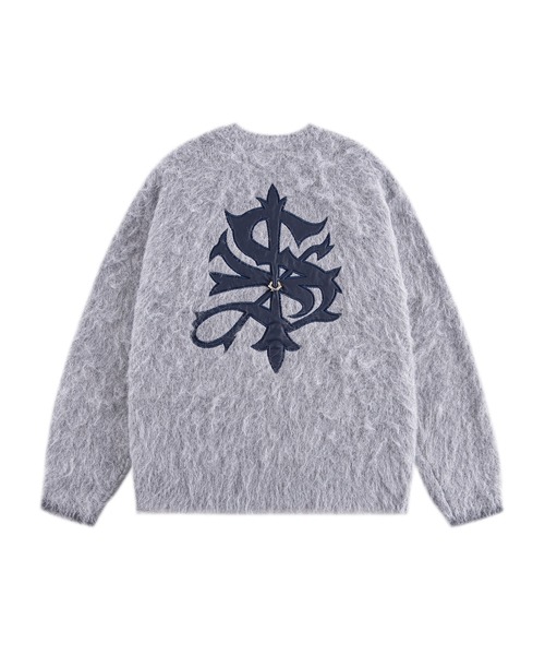 SUPPLIER（サプライヤー）の「ニット｜Tribal Cross Pierced Shaggy Knit｜SUPPLIER（ニット/セーター・メンズ・ブラック/グレー・SMALL/MEDIUM/LARGE/XX-LARGE/X-LARGE）」の2枚目の写真
