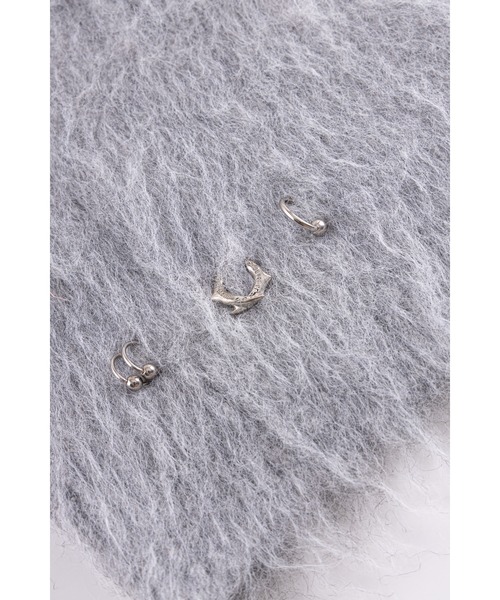 SUPPLIER（サプライヤー）の「ニット｜Tribal Cross Pierced Shaggy Knit｜SUPPLIER（ニット/セーター・メンズ・ブラック/グレー・SMALL/MEDIUM/LARGE/XX-LARGE/X-LARGE）」の8枚目の写真