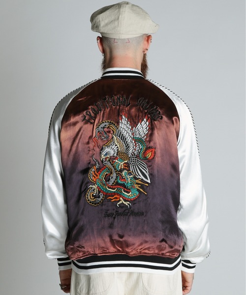 schott（ショット）の「Schott/ショット/BATTLE ROYALE SUKA JACKET/バトルロワイヤル スカジャン（スカジャン・メンズ・ブラック/ブラウン・M/L/XL/2XL）」の8枚目の写真