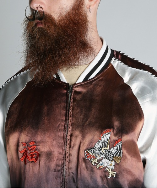 schott（ショット）の「Schott/ショット/BATTLE ROYALE SUKA JACKET/バトルロワイヤル スカジャン（スカジャン・メンズ・ブラック/ブラウン・M/L/XL/2XL）」の9枚目の写真