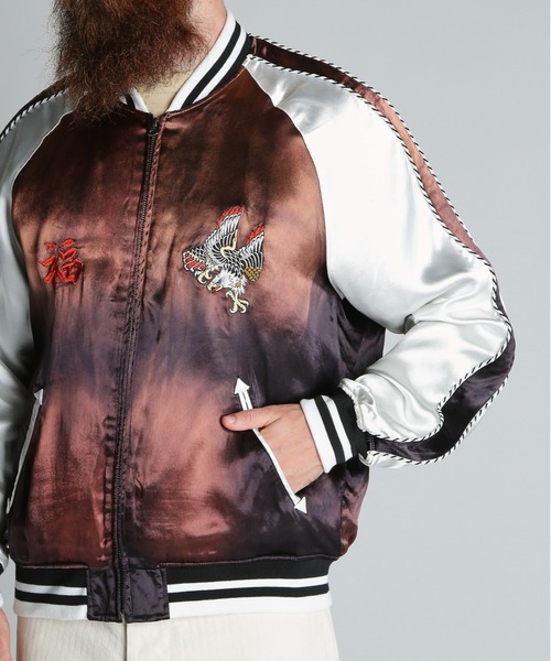 schott（ショット）の「Schott/ショット/BATTLE ROYALE SUKA JACKET/バトルロワイヤル スカジャン（スカジャン・メンズ・ブラック/ブラウン・M/L/XL/2XL）」の10枚目の写真