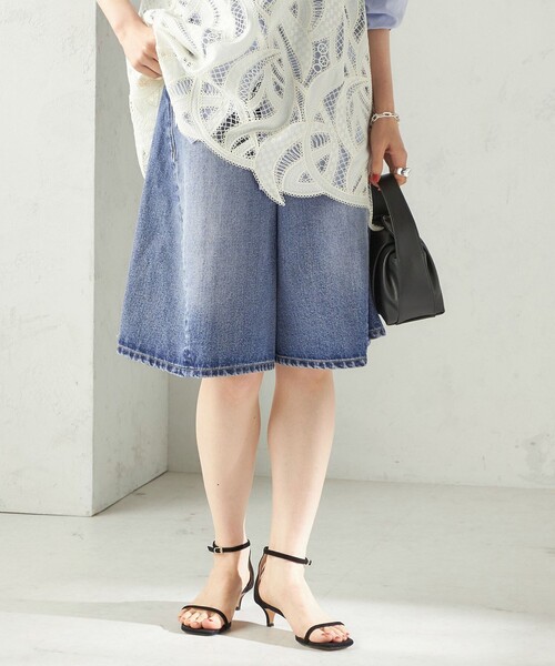 bit blue（ビットブルー）の「【SHIPS別注】BIT BLUE:バミューダ ショーツ（デニムパンツ・レディース・ブルー・SMALL/MEDIUM）」の6枚目の写真