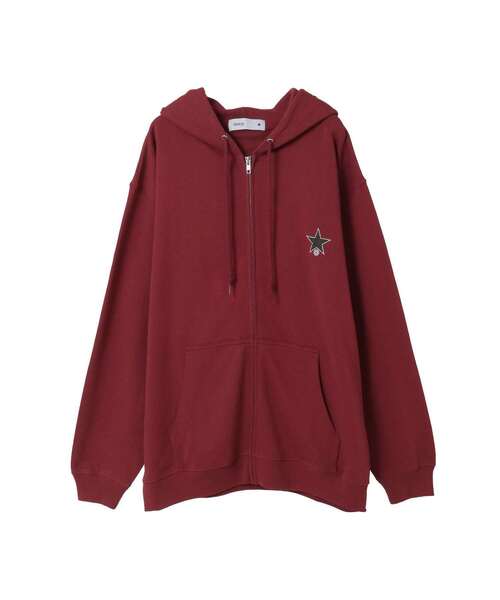 CONVERSE TOKYO(コンバーストウキョウ)の「FLOWER LOGO ZIP HOODIE(パーカー・レディース・グレー/ボルドー/ブラック・SMALL/MEDIUM)」の8枚目の写真