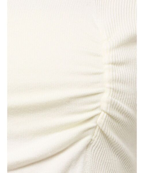 EMODA（エモダ）の「CHOKER GATHER LONG SLEEVE KNIT（ニット/セーター・レディース・グレー/ホワイト/レッド・FREE）」の10枚目の写真