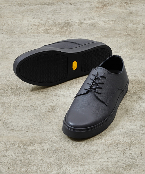 【未使用】黒 スエード ドレスシューズ ビブラムソール ブソラ bussola 撥水ビブラムソールスニーカー （ブラックコンビ