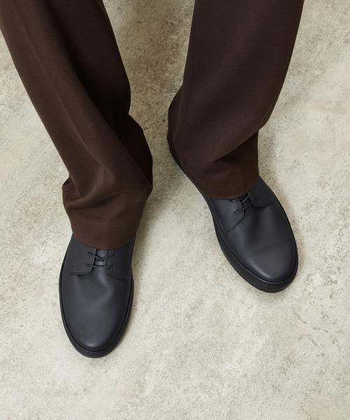 TOSS（トス）の「TOSS トス / 別注アネノイレザー Bath ビブラムソール レザードレススニーカー / TOSS-AE2（スニーカー・メンズ・ブラック・9/8/7/10）」の5枚目の写真