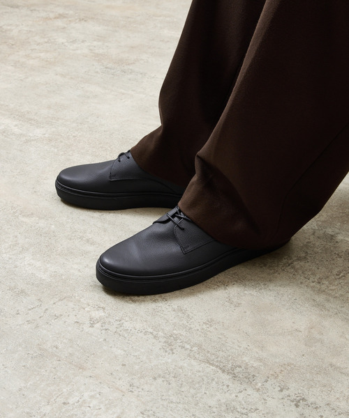 TOSS（トス）の「TOSS トス / 別注アネノイレザー Bath ビブラムソール レザードレススニーカー / TOSS-AE2（スニーカー・メンズ・ブラック・9/8/7/10）」の6枚目の写真