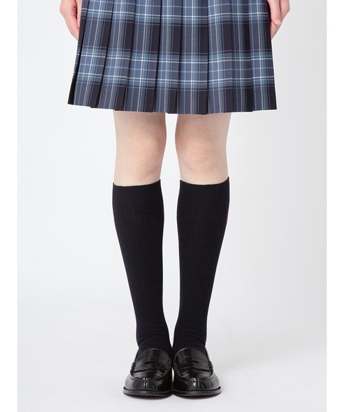 EASTBOY(イーストボーイ)の「ソックス 両面刺繍 38cm丈 通学 靴下 中学生 高校生 スクール (ソックス/靴下・キッズ・ネイビー系2/ブラック×ブルー/ネイビー系1/ブラック×レッド/ブラック×ピンク/ネイビー系3・F)」の11枚目の写真