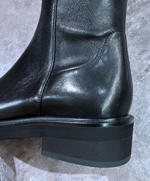enchanted（エンチャンテッド）の「《APOM》バックストレッチロングブーツ（ブーツ・レディース・ブラック・35/36/37/40）」の2枚目の写真