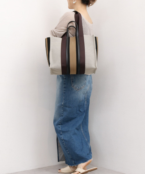 cache cache(カシュ カシュ)の「カシュカシュ cachecache / マルチカラーストライプ2wayスクエアトート(トートバッグ・レディース・A/C/D・FREE)」の20枚目の写真