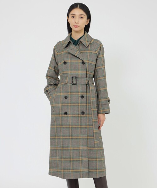 セール】カラードチェック コート（トレンチコート）｜Paul Stuart