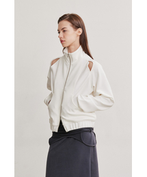 AFTERHOURS（アフターアワーズ）の「HIGH NECK CUT OUT ZIP-UP (IVORY)（ナイロンジャケット）」