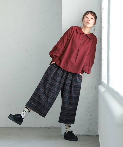soulberry(ソウルベリー)の「「わがまま別注」秋、かわいいブラウス(シャツ/ブラウス・レディース・ボルドー・5L/4L/3L/LL/L/M)」の12枚目の写真