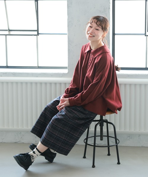 soulberry(ソウルベリー)の「「わがまま別注」秋、かわいいブラウス(シャツ/ブラウス・レディース・ボルドー・5L/4L/3L/LL/L/M)」の14枚目の写真